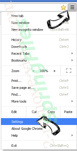 Search.searchwu.com Chrome menu