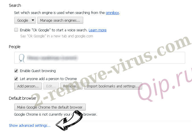 AIO Search Adware Chrome settings more