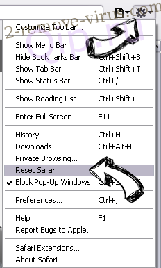 WinThruster Safari reset menu