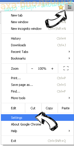 Search.searchdp.com Chrome menu