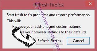 Start Pageing 123 Firefox reset confirm