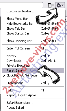 eConvertor Browser Hijacker Safari reset menu