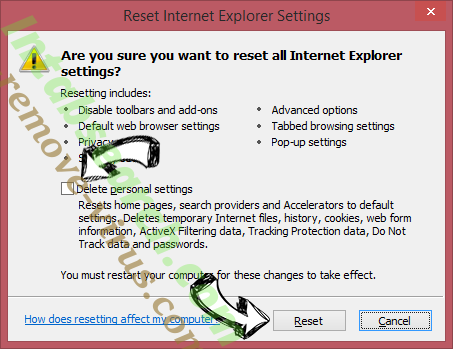 Your PC may have been infected Virus IE reset