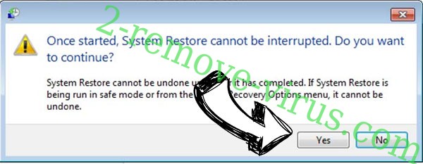 Ygkz ransomware removal - restore message