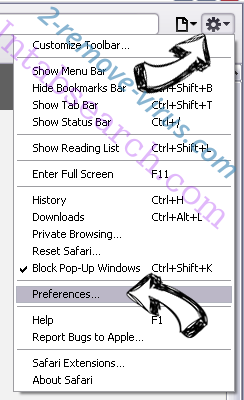 Chaturbate.com Safari menu