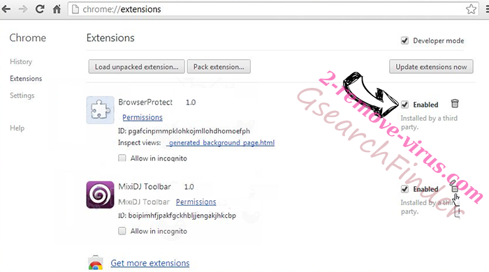 Poonama Chrome extensions disable