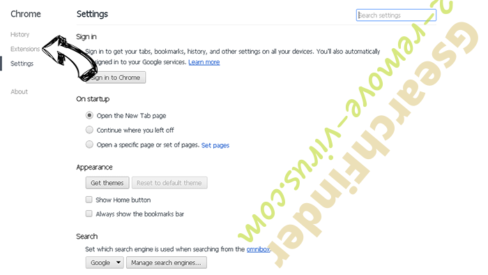 Search.searchgstt.com Chrome settings