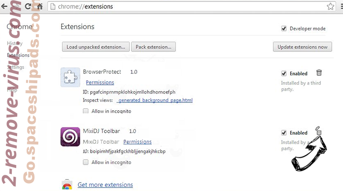 Search.searchgrm.com Chrome extensions remove