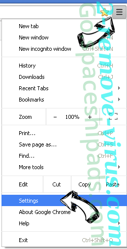 Search.nariabox.com Chrome menu