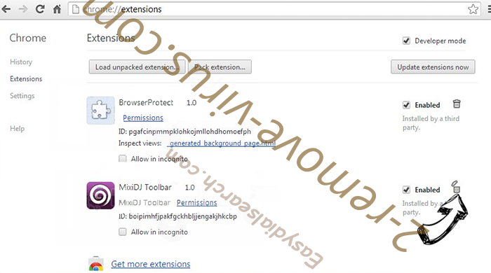 Powermediatabsearch.com Chrome extensions remove