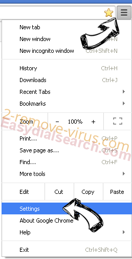 Search.mysafesearch.net Chrome menu