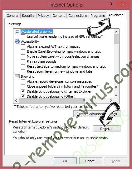 StartPageing123 Virus IE reset browser