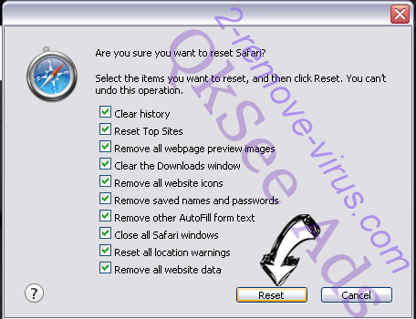 StartPageing123 Virus Safari reset