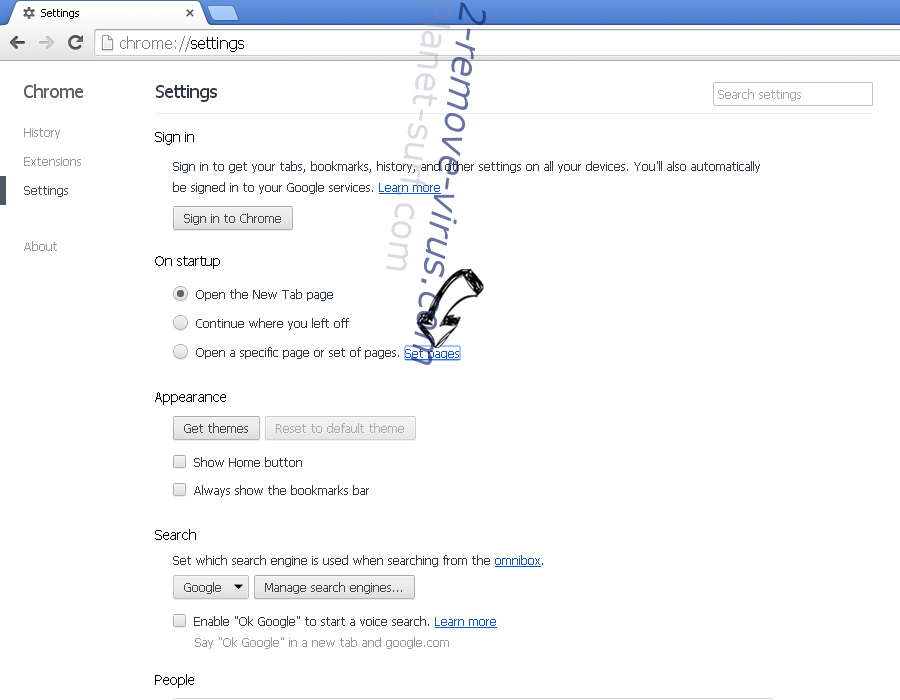 Search.celipsow.com Chrome settings