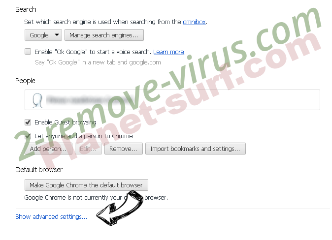 My Free Forms virus Chrome settings more