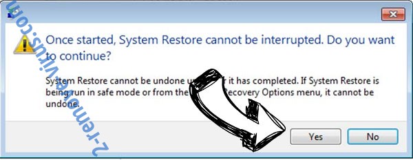 .Hard file ransomware removal - restore message
