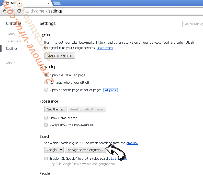 Searchtudo.com Chrome extensions disable