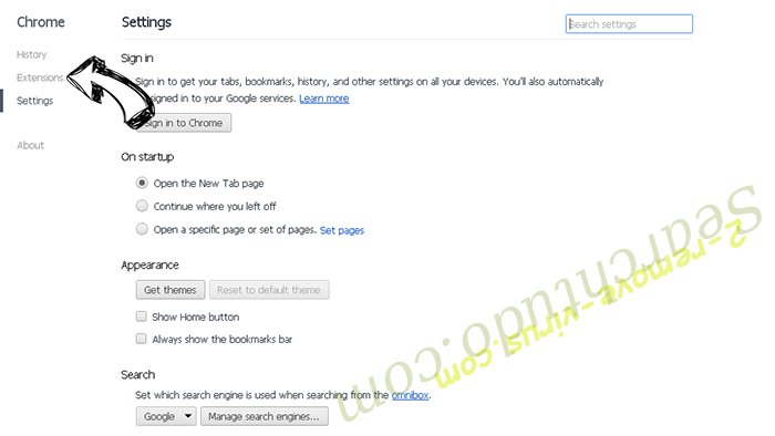Internet-start.net virus Chrome settings