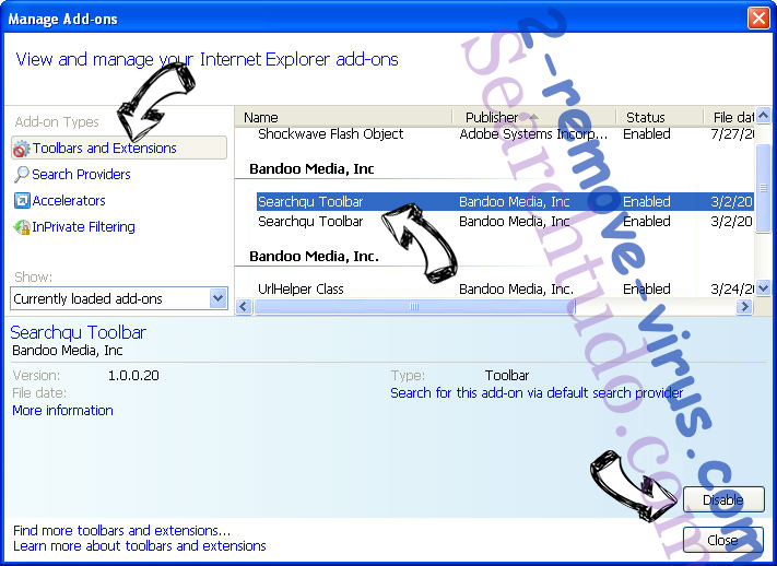 Hohosearch.com IE toolbars and extensions