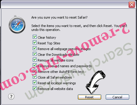 Fake Adobe Flash Player update alert Safari reset
