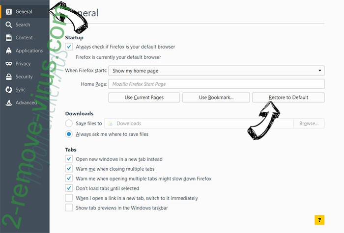 Interior Design New Tab Firefox reset confirm