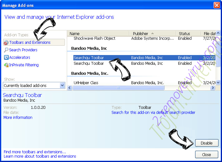 Search.hinstantlyconverter.com IE toolbars and extensions