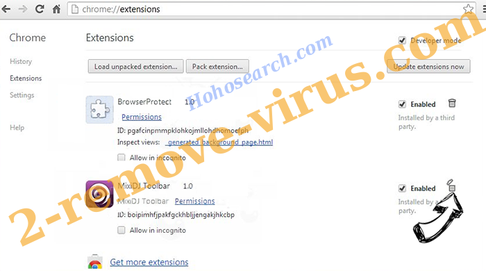 Dotchaudou.com Chrome extensions remove
