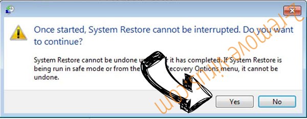 Ghost ransomware removal - restore message