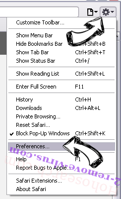 OnlinePlatform Safari menu