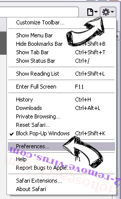 Bingoweb.ga Safari menu