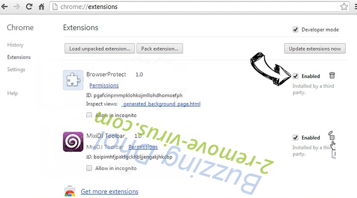 Buzzing Dhol Chrome extensions disable