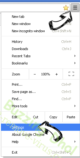 Dark Browse Adware Chrome menu