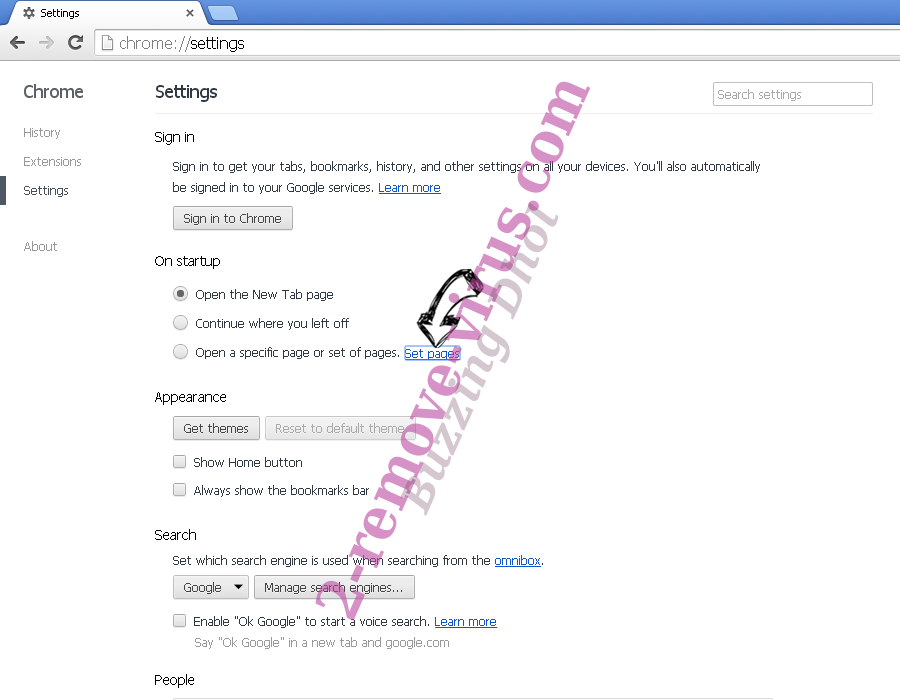 Amobil.online Chrome settings