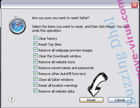 Dark Browse Adware Safari reset