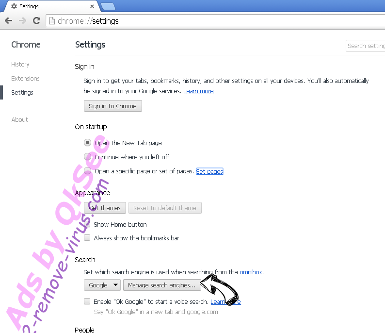 Websearch.eazytosearch.info Chrome extensions disable