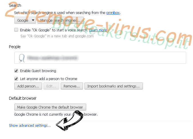 search.gmx.com Chrome settings more