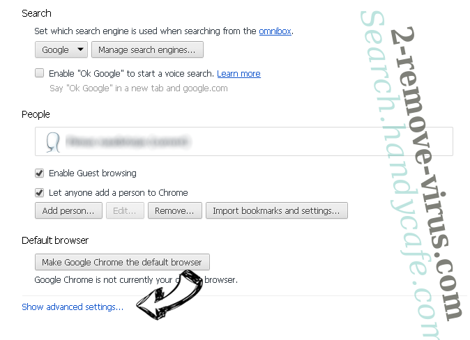 Weatherly homepage Chrome settings more