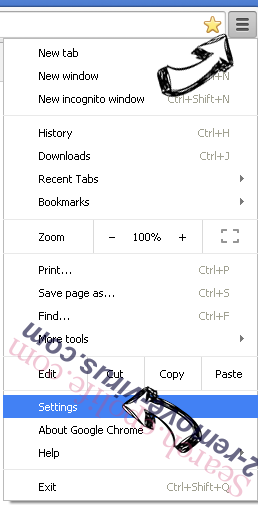 Search.epolife.com Chrome menu