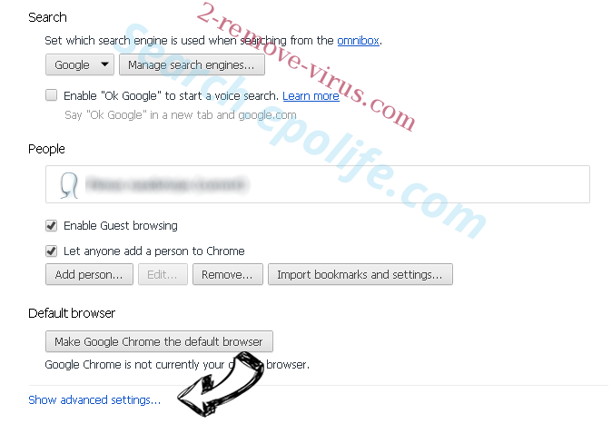 Eouldeco.online ads Chrome settings more