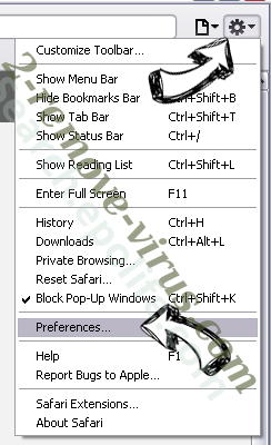 Web Bar toolbar Safari menu