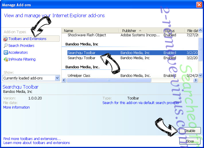 select-search.com IE toolbars and extensions