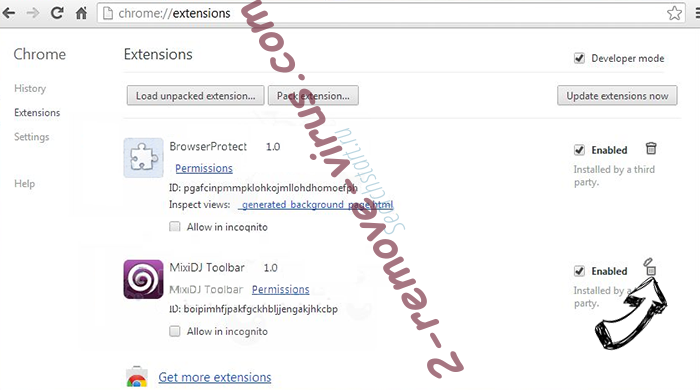 Searchstart.ru Chrome extensions remove