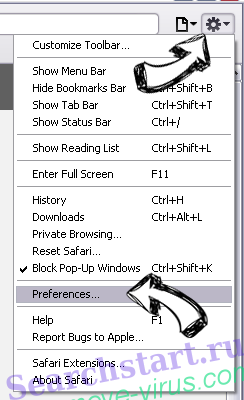 Main Ready virus Safari menu