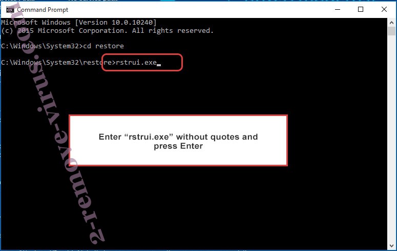 Delete Entfernen Lockerxxs ransomware - command prompt restore execute