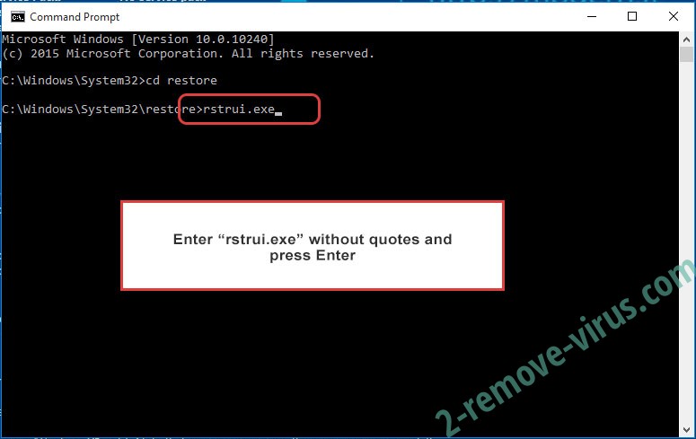 Delete Verwijderen .notfound ransomware - command prompt restore execute