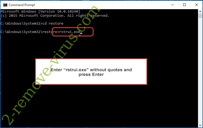 Delete .SKUNK File Virus - command prompt restore execute