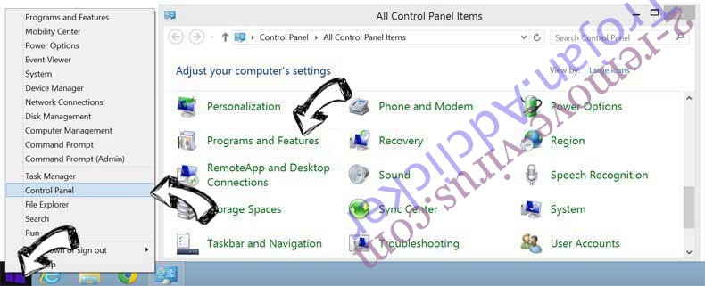 Delete PirvateSearch extension from Windows 8