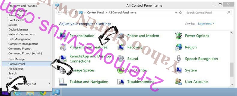 Delete Yahoo StartNow virus from Windows 8