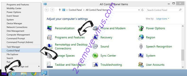 Delete ByteFence Secure Browsing from Windows 8