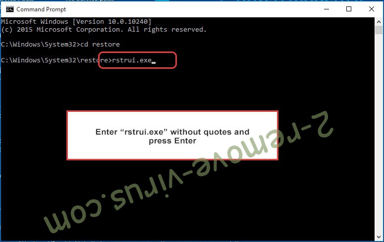 Delete HakunaMatata - command prompt restore execute